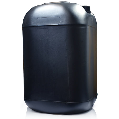 25 Litre (1.05kg) UN Black Square Round Jerry Can & Din61 T/E Black Cap