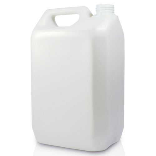 5 Litre White Plastic Jerry Can (No Cap)