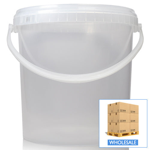 10L Natural Bucket With Handle & T/E Lid (Wholesale)