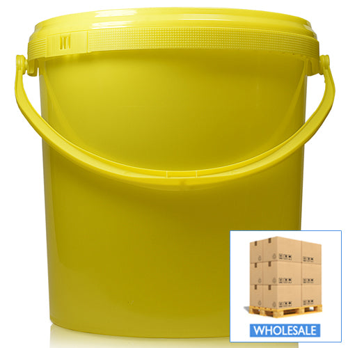 10L Yellow Bucket With Yellow Handle & T/E Lid (Wholesale)