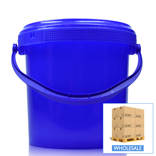 1L Blue Bucket With Blue Handle & T/E Lid (Wholesale)