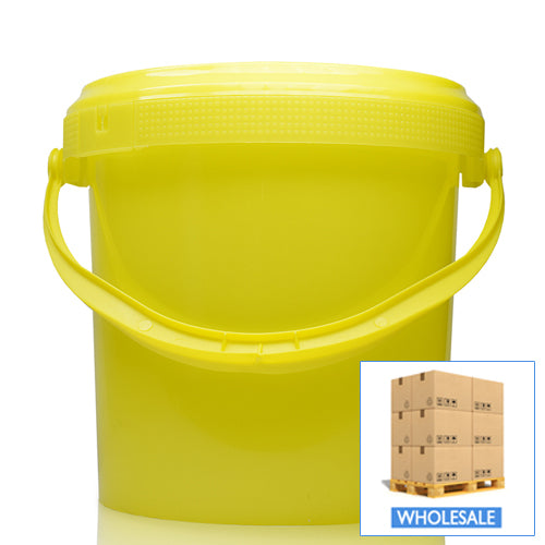 1L Yellow Bucket With Yellow Handle & T/E Lid (Wholesale)