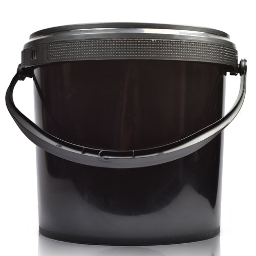 2.5L Black Bucket With Black Handle & T/E Lid