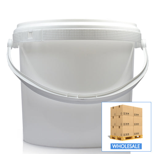 2.5L White Bucket With Handle & T/E Lid (Wholesale)