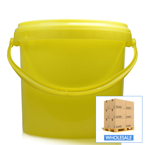 2.5L Yellow Bucket With Yellow Handle & T/E Lid (Wholesale)