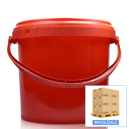 2.5L Red Bucket With Red Handle & T/E Lid (Wholesale)