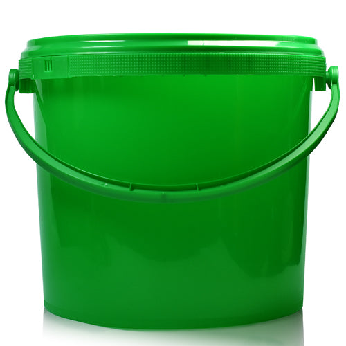 5L Green Bucket With Green Handle & T/E Lid