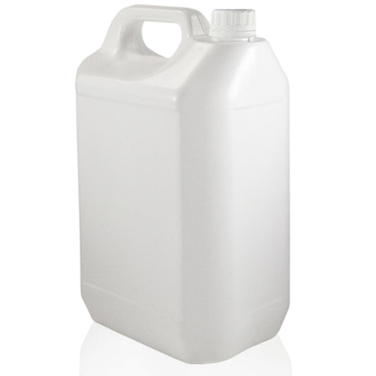 5 Litre White Plastic Jerry Can & 38mm T/E Screw Cap