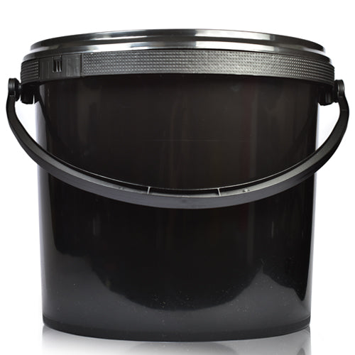 5L Black Bucket With Black Handle & T/E Lid