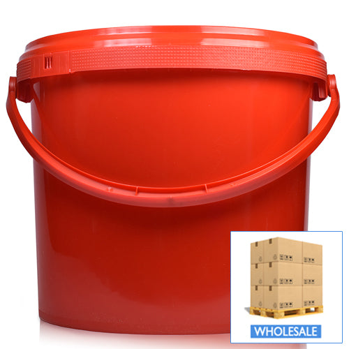 5L Red Bucket With Red Handle & T/E Lid (Wholesale)